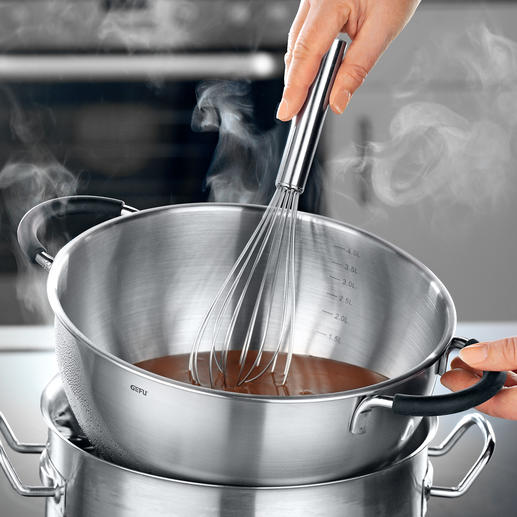 Used over a water bath, the bowl is extremely suitable for melting chocolate.