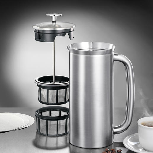 Espro® French press or French Press Thermal Cup Ingenious coffee maker with double microfilter system and insulated walls.