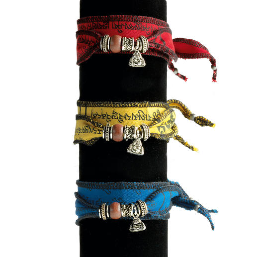 Tibetan Wish Bracelet Handcrafted from Tibetan prayer flags. Each piece is unique.