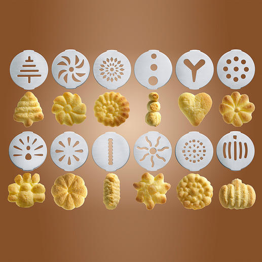 12 shaped cutters (instead of the usual 6-10). 12 shaped cutters (instead of the usual 6-10).