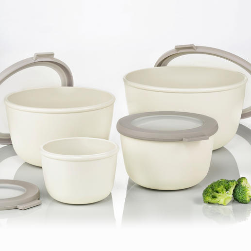 Multi Bowl, Set of 4 The multi-purpose bowl for preparing, serving, storing, freezing, heating and transporting.