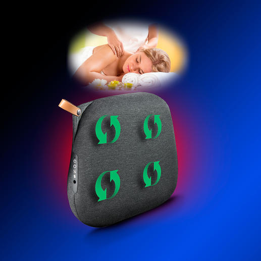 Rotating heads massage exactly as desired – with optional infrared heat. Rotating heads massage exactly as desired – with optional infrared heat.