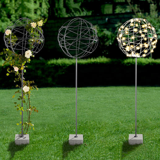 Especially beautiful as an illuminated walkway or magnificent flower ball – but also a real eye-catcher. Especially beautiful as an illuminated walkway or magnificent flower ball – but also a real eye-catcher.