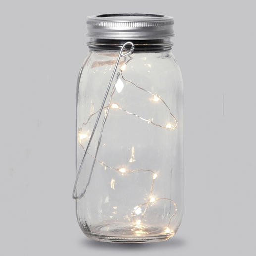 Each jar has a solar panel in the lid and a twilight sensor. Each jar has a solar panel in the lid and a twilight sensor.