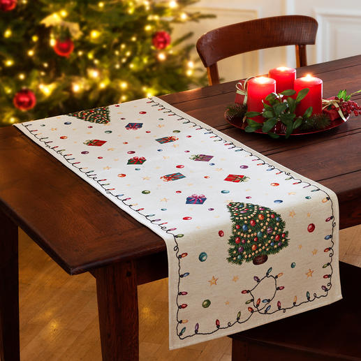 Also available as a Christmas table runner. Also available as a Christmas table runner.