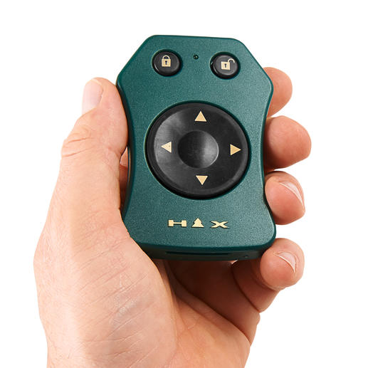 You start the closing mechanism easily with the remote control. You start the closing mechanism easily with the remote control.