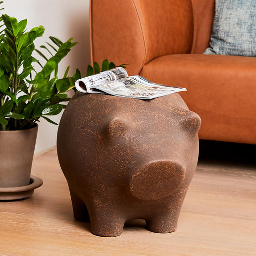 Side Pig Tray and sculpture in one: The side table pig that induces chuckles and wonder.