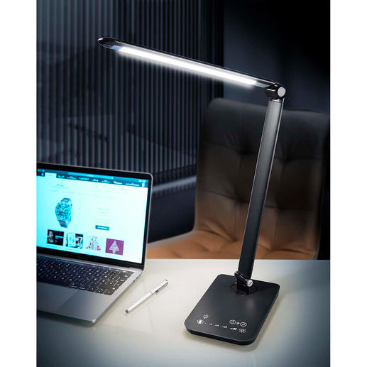 Dynamic LED Lights 5 selectable light modes for working, reading, relaxing. Can also be used wirelessly.