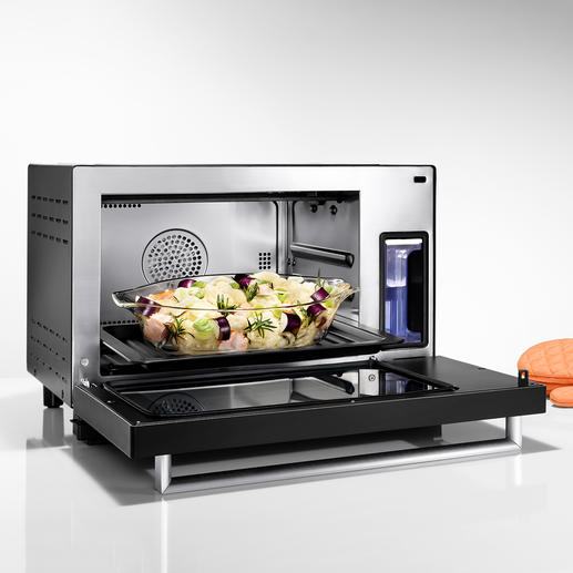 Generous 25-litre oven. Generous 25-litre oven.