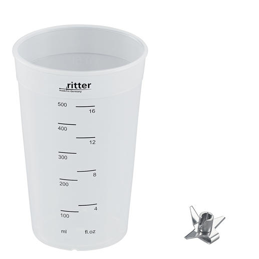Accessories included: Blade and 500ml plastic mixing beaker.