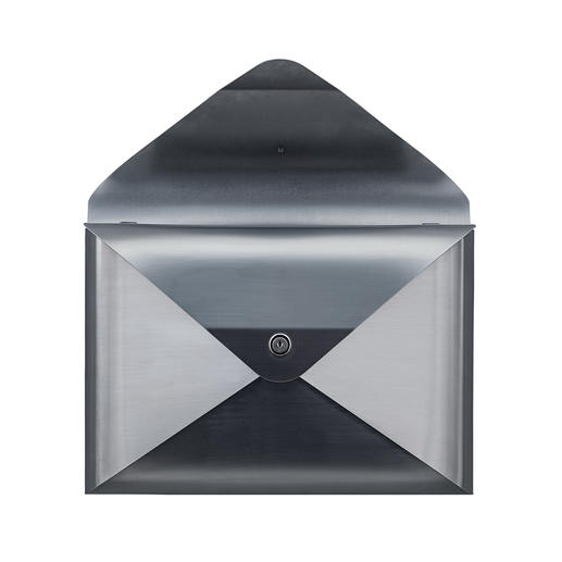 Mailbox “Letter Miracle” The letterbox made of stainless steel in envelope form. Chic eye-catcher instead of boringly smooth.