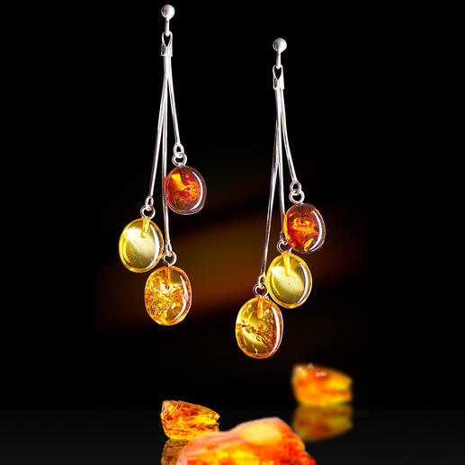 Amber Stud Earrings Precious, unique pieces of earth’s history, daintily set in 925 silver.