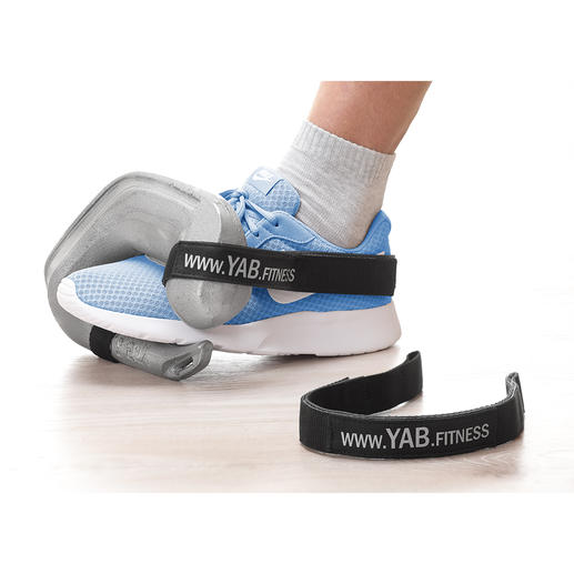 Attach the weights to your shoe with the separately available YAB.Belt for an intensive workout of the leg, gluteus and abdominal muscles.