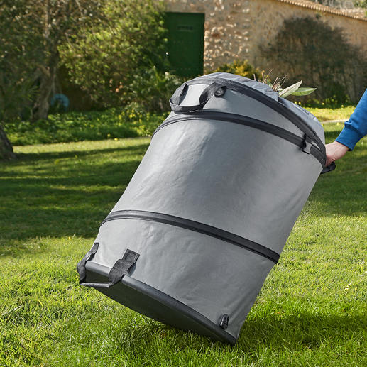 Garden Waste Bag The better garden waste bag: With solid bottom and pop-up function. Stable, extra strong and durable.