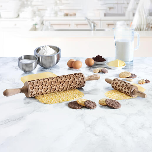3D Motif Rolling Pin, normal size or junior size Magically decorated biscuits and cakes – faster and easier than ever before.