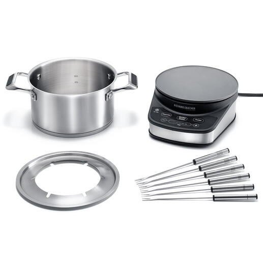 With electronic temperature control – also ideal for a delicious chocolate fondue. With electronic temperature control – also ideal for a delicious chocolate fondue.