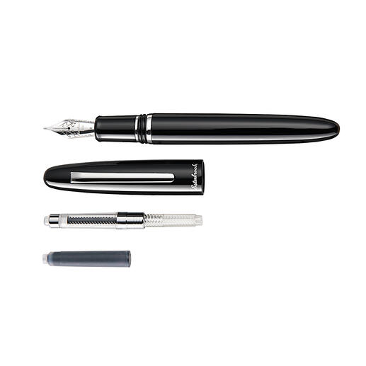 Included in delivery: Esterbrook fountain pen, PVD-coated steel nib, screw cap, ink cartridge.