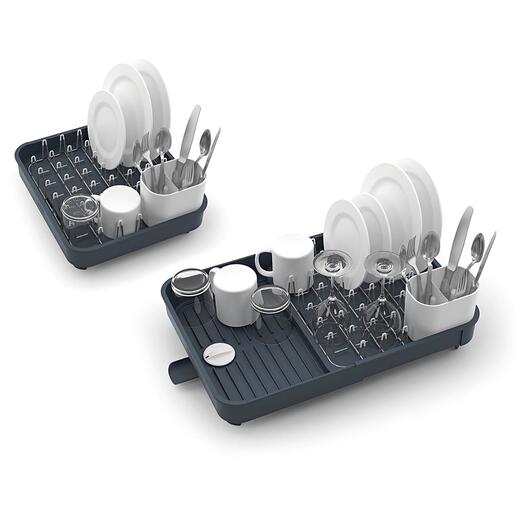 Expandable Dish Drainer The clever dish drainer never takes up unnecessary space.