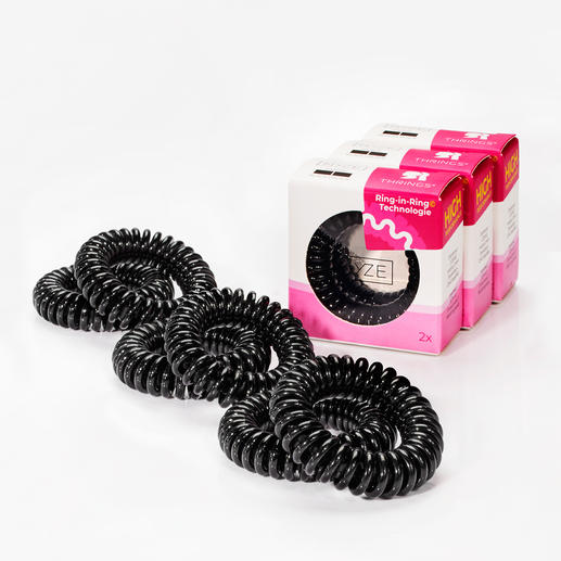 High Performance Spiral Scrunchie, Set of 6 Ingenious spiral shape with patented ring-in-ring technology.