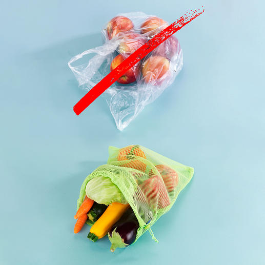 Reusable fresh net – instead of disposable plastic bag.