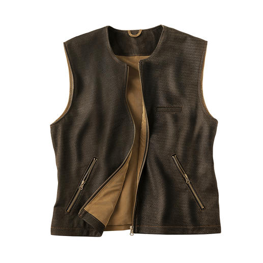 Globetrotter Waistcoat The luxurious waistcoat for true globetrotters. Made of soft lamb nubuck leather.