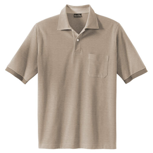 Pima Cotton Mélange Polo As comfy as a polo, as appropriate as a shirt under a sports jacket.