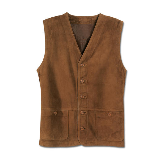 Washable Leather Waistcoat Your favourite soft waistcoat will come out of the washing machine looking like new.