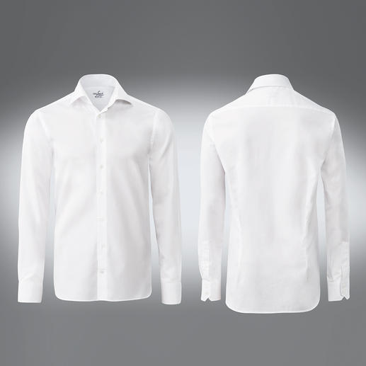 Tailor Fit, single button cuffs, White Tailor Fit, single button cuffs, White