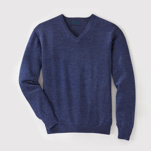 V-Neck, Blue Heather