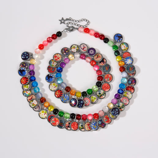 LITCHI Ethno Lucky Necklace or Bracelet Fashionable ethnic jewellery, elaborately hand-made, with Brazilian lucky charms.