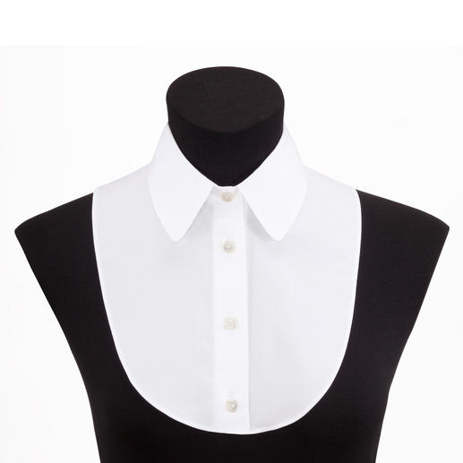van Laack Blouse Collar, White Perfect under narrow sweaters: The “trickery” by van Laack. Elegant blouse look, nothing makes you look larger.