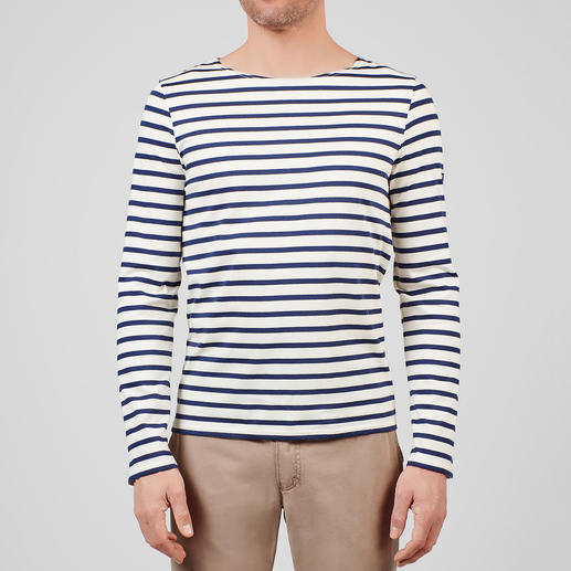 Long-sleeved Shirt, Ecru/Navy