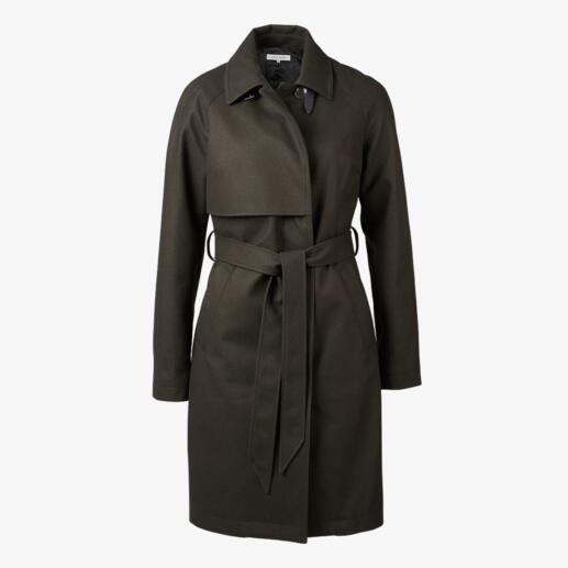Johnnylove Trenchcoat Scandinavian, reduced Clean Chic with hidden talents. The weather-proof wool trench coat from Johnnylove.