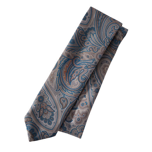 alpi Mix & Match Paisley Tie With a classic paisley design: Your all-rounder for beige, brown, blue, grey and black.