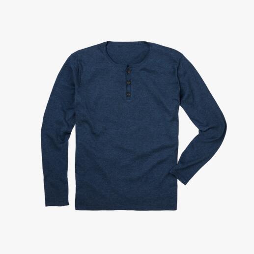 Pima Cotton Henley Shirt Elegant fine knit instead of T-shirt jersey: This Henley shirt is not just for wearing underneath.