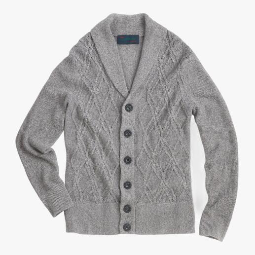 Carbery Aran Summer Cardigan Aran knit art in a summery style. The airy linen/cotton cardigan – made in Ireland by Carbery.