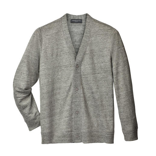 Linen Blend Cardigan Fine-knit instead of chunky: The elegant version of the linen cardigan. Also fits under your sports jacket.