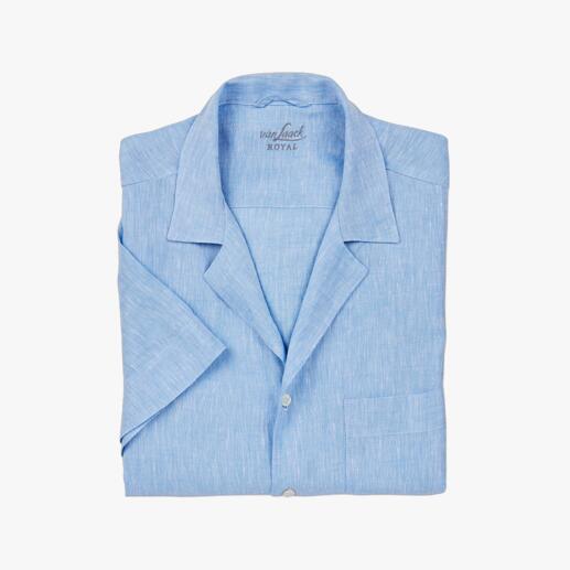 van Laack Bowling Shirt The bowling shirt for gentlemen. In classic white and light blue and made from pure linen. By van Laack.