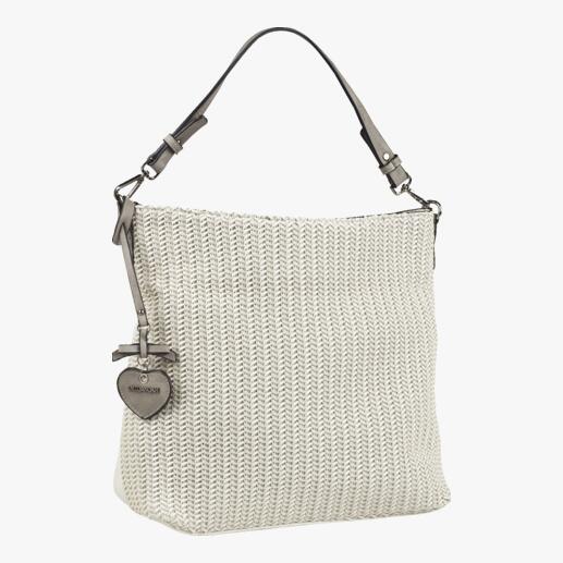 Emily & Noah Plaited Tote Bag White tote bag in plaited look: On-trend and at a pleasantly affordable price.