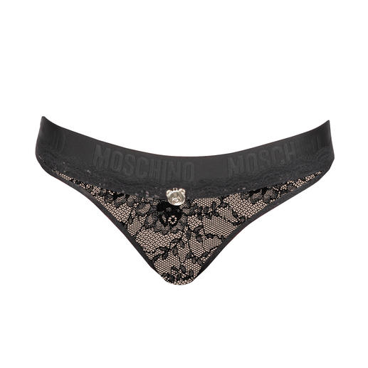 Moschino Underwear Lace Bustier and Panties The sports couture of lingerie: Lace underwear from the Italian trendy label Moschino.