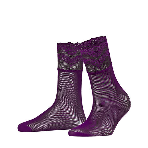 Falke Lace Socks In vogue: Embellished nylon socks. Our favourites: These ones from German hosiery specialists, Falke.