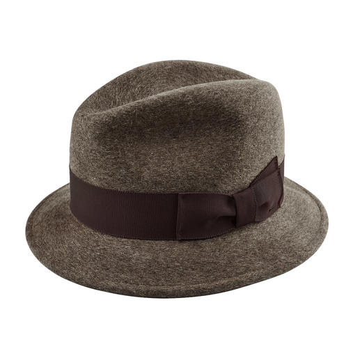 Classic Trilby Warm, windproof, water-repellent: The luxury version of felted wool hats. Made by Bollmann Hat Company.