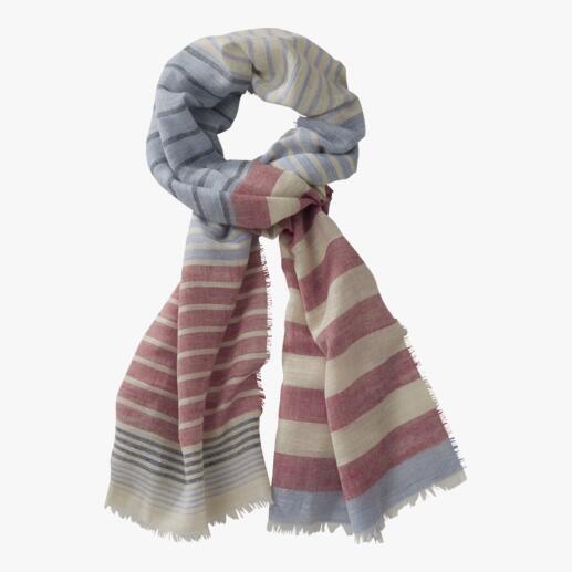 Lochcarron Striped Scarf Fine material. Distinguished origin. Good price. Striped scarf made of wool, silk and linen.