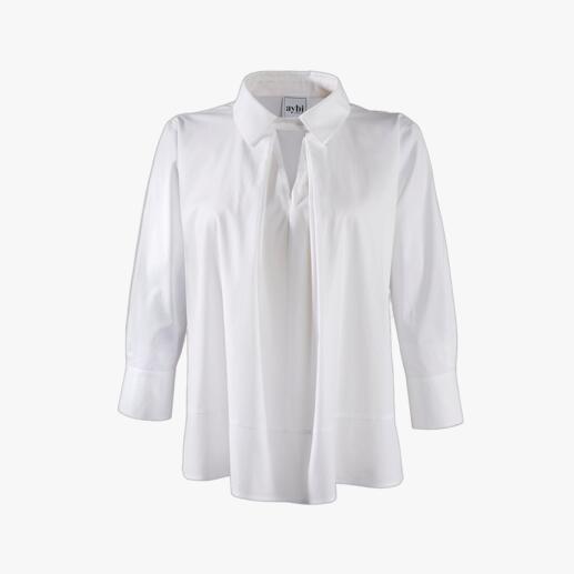 aybi Tunic Style Blouse Anything but dull: The classic white blouse basic with a fashionable upgrade.