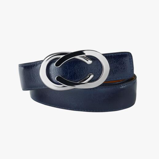 Belts Creased Patent Leather Reversible Belt Nubuck creased patent leather: Fashionable, elegant and sturdy. The versatile reversible belt by Belts.