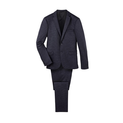 Super 120 Jersey Sports Jacket or Trousers Comfortable jersey suits are rarely this fine or stylish. Made of Italian Super 120 virgin wool.