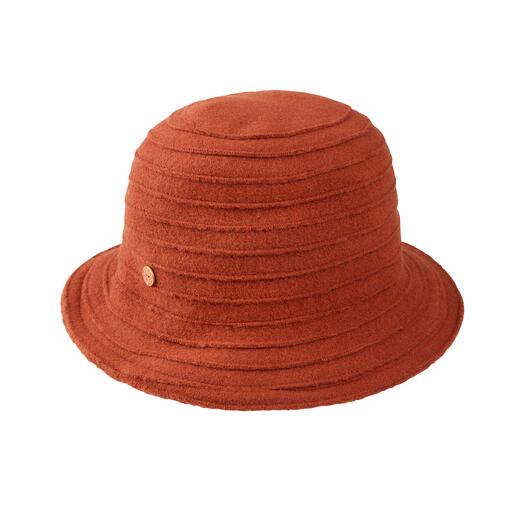 Mayser Wool Hat with Tucks Comfortably stretchy. Can be crushed without worrying. And yet as elegant as a fine wool hat.