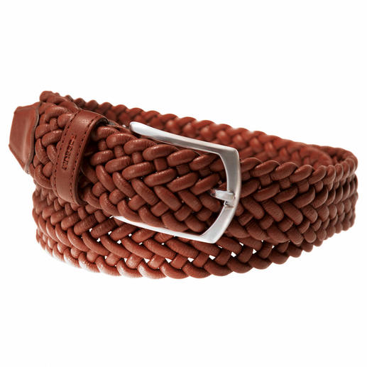 Elasticated Woven Leather Belt Great with leisure and business outfits. Handwoven in Spain. By Possum®.